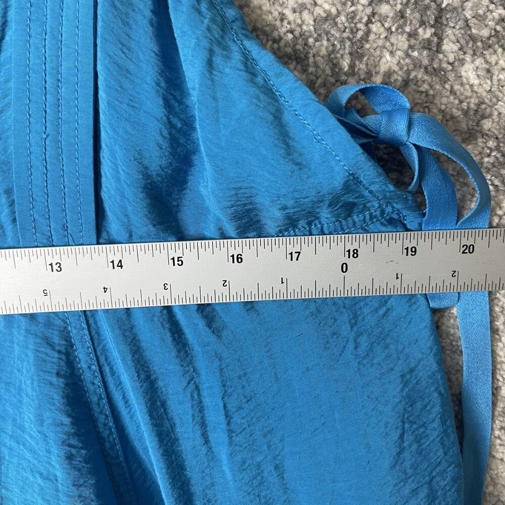 Pilcro Dress Womens 1X Blue Sleeveless Swing Maxi Scoop Neck Anthropologie Plus - Picture 2 of 10
